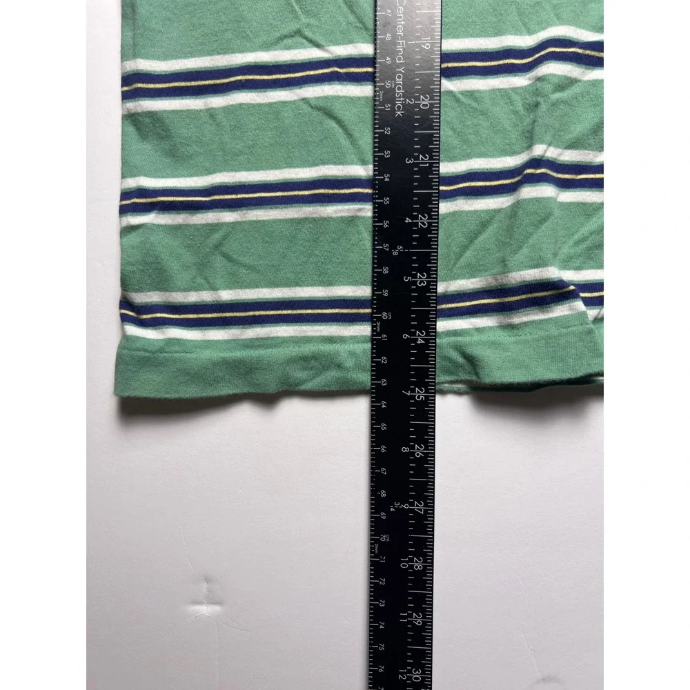 Polo Ralph Lauren T-Shirt Mens S Green Striped Classic Fit Short Sleeve Pony
